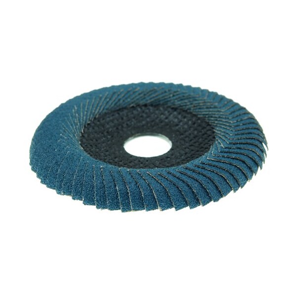 Weiler 4-1/2 Tiger Angled (Radial) Zirc Flap Disc 80Z 7/8 Arbor Hole 51302 - main